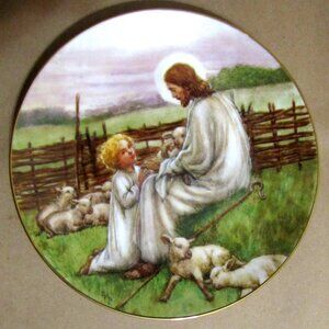 1988 Vintage The Lord is My Shepherd Reco Knowles Decorative Collector Plate